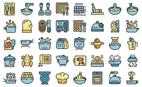 Preparation Food Icons Set Vector Flat 26602897 Vector Art At Vecteezy