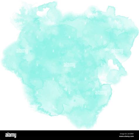 Neo Mint Watercolor Background Abstract Vector Paint Splash Stain