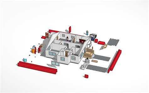 3d Design House Floor Plan 2 Master Copy Tinkercad