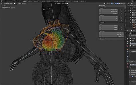 Blender 三维角色《evelynn》绑定案例教学【英音中字】 Blender布的