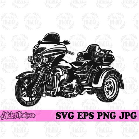 Trike Motorbike Svg Biker Shirt Png Motorcycle Clipart Etsy Canada