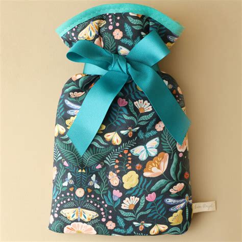 Midnight Floral Mini Hot Water Bottle Lisa Angel