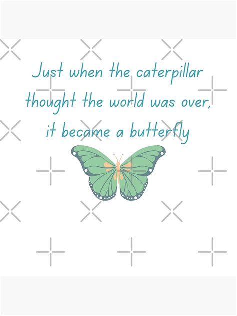 Just When The Caterpillar Thought The World Was Over It Became A Butterfly Poster For Sale By