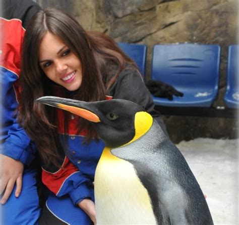 Hugging penguins in Dubai