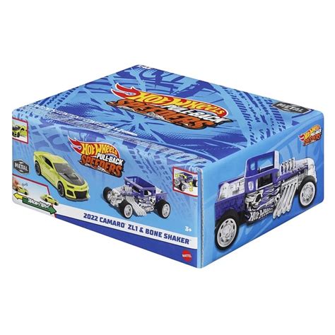 Set Masinute Mattel Hot Wheels Camaro Zl Si Bone Shaker Cu Sistem Pull Back Metalice