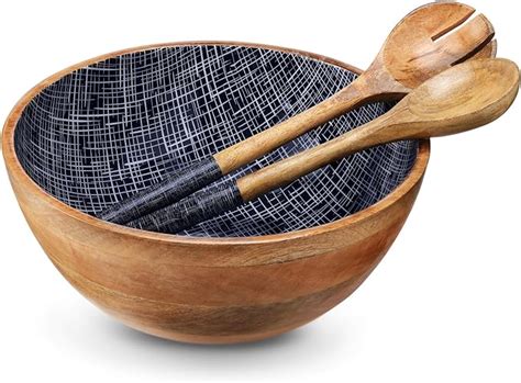 Amazon Folkulture Wooden Salad Bowl Or Mixing Bowls With Serving