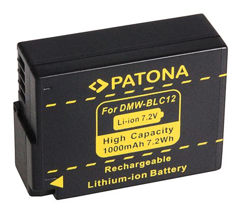 PATONA Akku F Panasonic DMW BLC12 E Lumix DM FZ200 BLC12 BLC12PP PTS