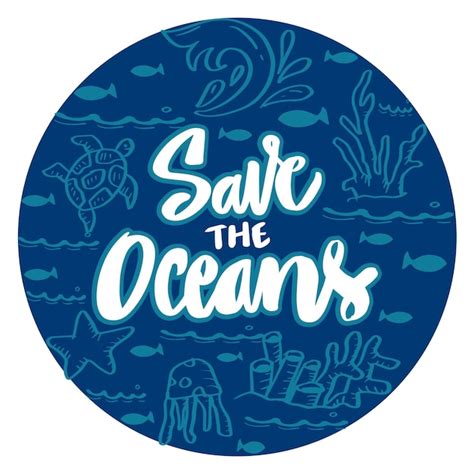 Premium Vector Save The Oceans Concept Design