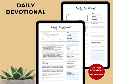 Daily Devotional Journal Template - Etsy