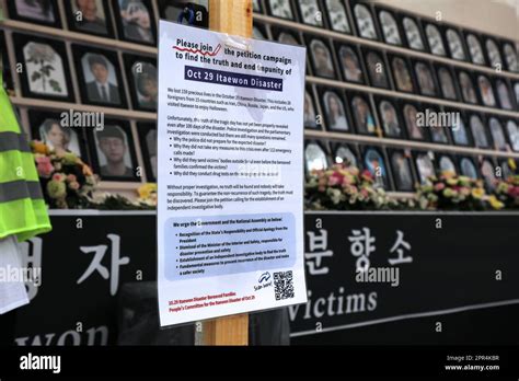 SEOUL, SOUTH KOREA - APRIL 6, 2023: Itaewon Halloween disaster truth ...