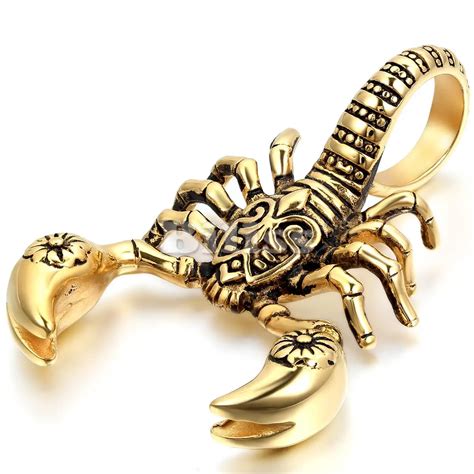 Buy Gold Scorpio Charm Pendant Necklace For Men Boy