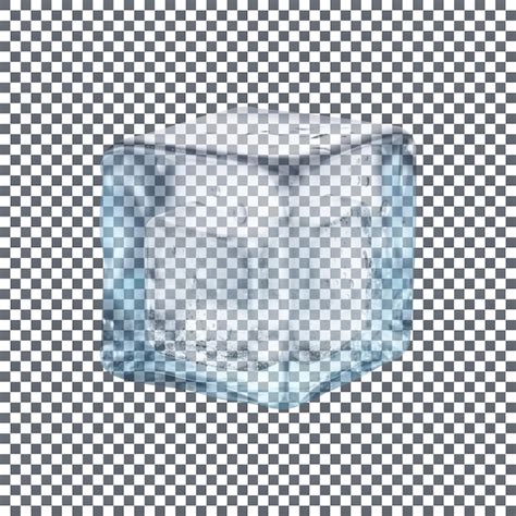 Premium Psd Crystel Clear Ice Cube Isolated On Transparent Background