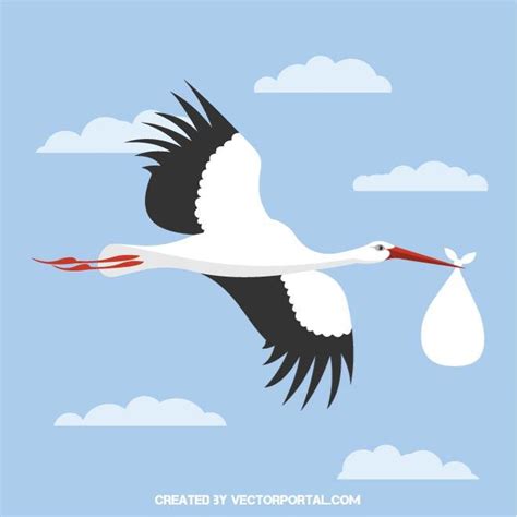 CIGOGNE EN VOL Royalty Free Stock SVG Vector And Clip Art