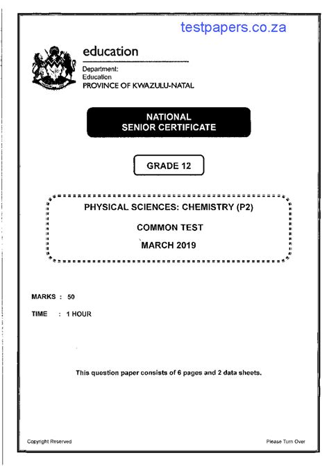 Phy March P2 Qp And Memo 2019 Gr12 Physical Sciences P2 2