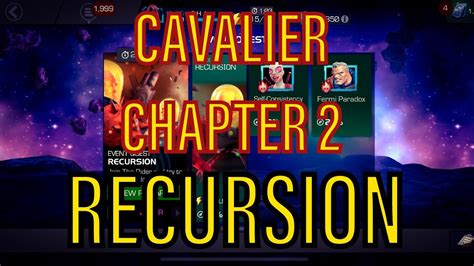 Recursion Cavalier Difficulty Chapter 2 Completion Marvel Contest Of