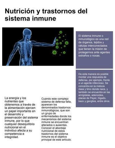 Nutrición y trastornos del sistema inmune by Ana Gabriela Sarabia