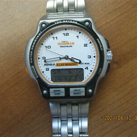 Timex Ironman Marathon Analog Digital 8 Lap Memory 1990 S Indiglo Wrist Watch Watchcharts