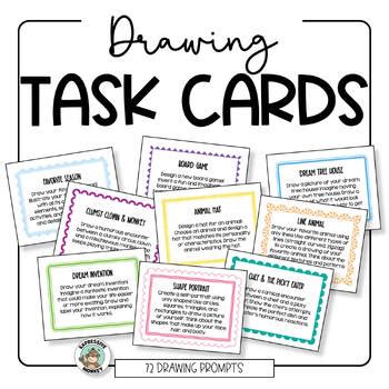 drawing task cards  drawing ideas  elementary art tpt