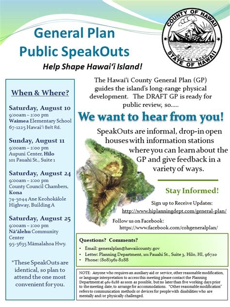 General Plan Hawaii County Hi Planning