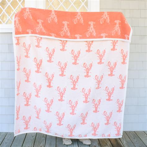 Sara Fitz Lobster ChappyWrap Reversible Baby Blanket