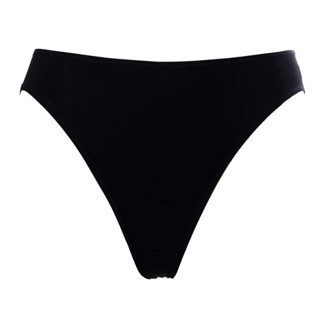 High Cut Panties From Black Organic Jersey Flash You And Me Lingerie