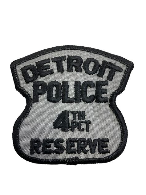 Us Detroit Michigan 4th Precinct Reserve Police Patch Military