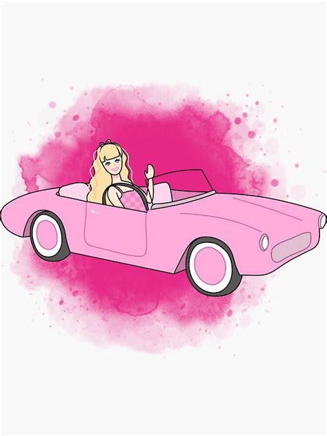 "Barbie Corvette" Sticker for Sale by tenleyclairej | Redbubble