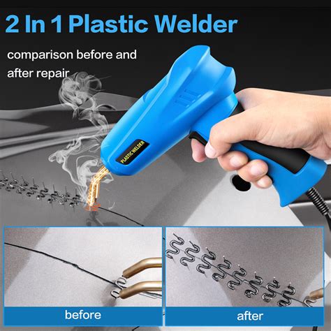70 200W Hot Stapler Gun Plastic Welder Car Bumper Repair Welding Gun Machine Kit EBay