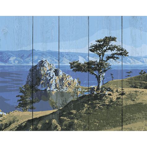 Картина по номерам по дереву DALI "Байкальская жемчужина" арт. WS002 ...