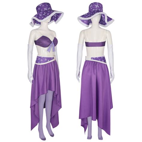 One Piece Nico Robin Costume Purple Bikini Set Nico Robin Cosplay