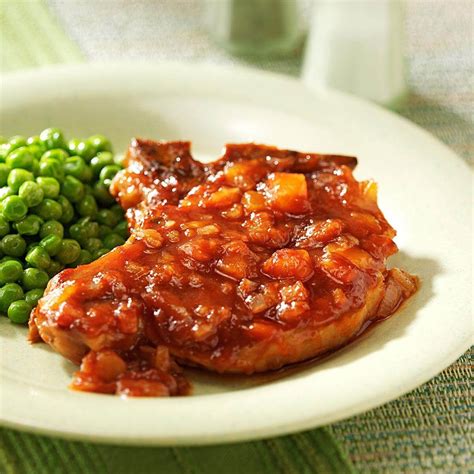 Pineapple Barbecue Sauce Pork Chops Recipe Taste Of Home