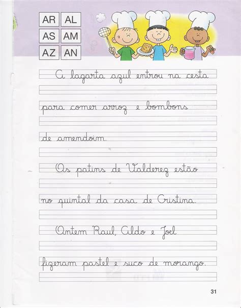 Atividade Caligrafia 5 Ano
