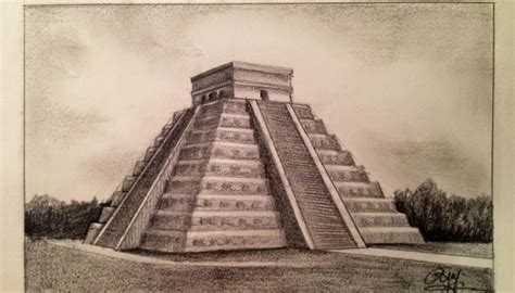 Chichen Itza Drawing Picture Drawing Skill