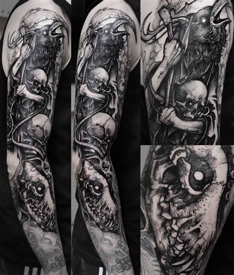 Pin By Julia Souza On Tatto Bi Sleeve Tattoos Dark Art Tattoo Black