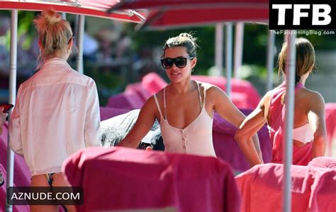 Montana Brown Sexy Seen Showing Off Her Toned Beach Body In A White Bikini At The Catamaran
