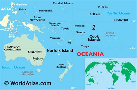 Pacific Ocean Map With Islands