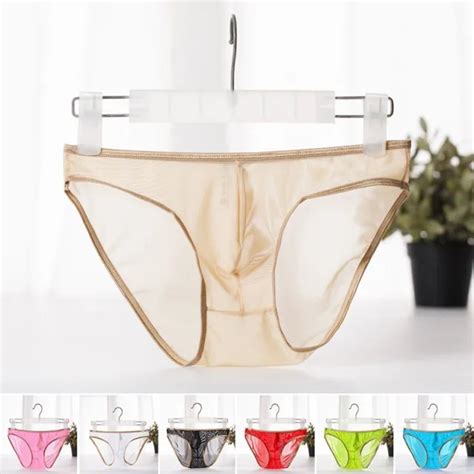 Herren Transparent Kurze Slips Bikini Netz Dessous Slips Durchsichtig Tanga Unterw Sche Eur