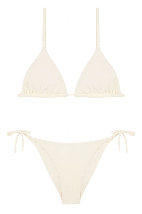Bikini Tri Ngulo Ecru Beige Robin Collection Robin Collection