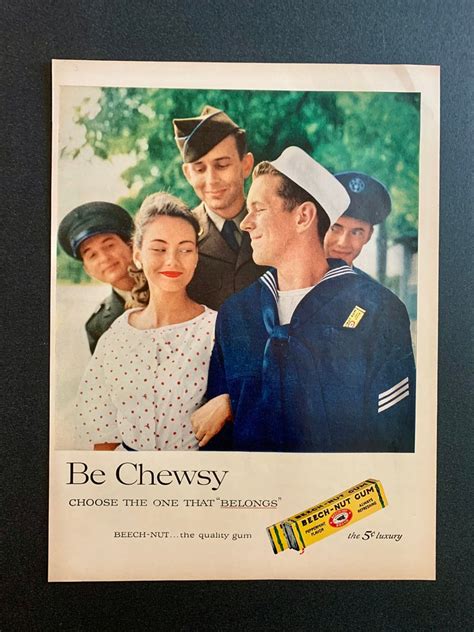 Vintage Beech Nut Gum Candy Ads 1950s And 1960s Several Etsy