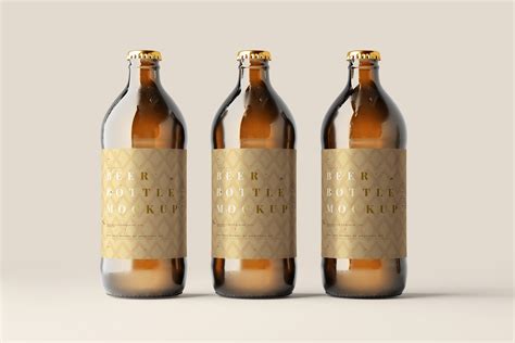 Large Beer Bottle Mockups | Packaging Mockups ~ Creative Market