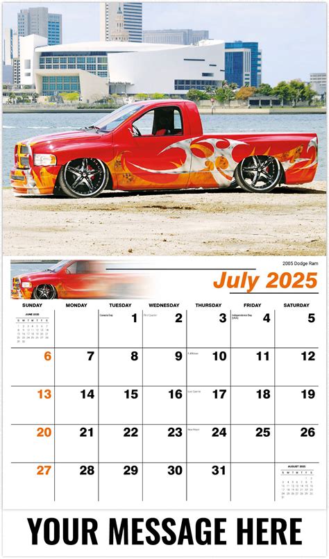 Pumped Up Pickups 2025 Promotional Calendar