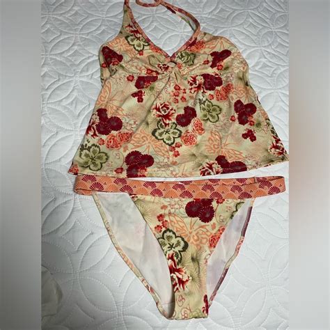 Victoria S Secret Floral Bikini With Red And Orange A Gem