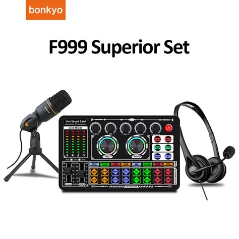 Jual Bonkyo F999 M100 Headset Set Lengkap Peralatan Siaran Langsung