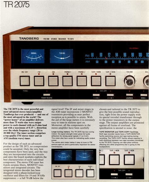 Tandberg Tr 2075 Tandberg Hi Fi Stereo 19751976