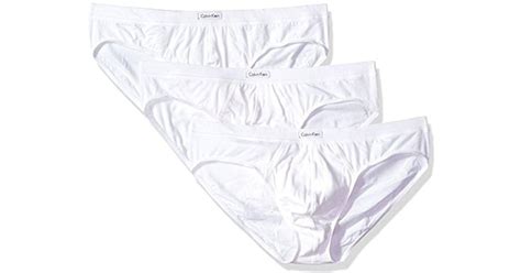 Calvin Klein Underwear Cotton Stretch Pack Bikini Briefs In White For Men Lyst