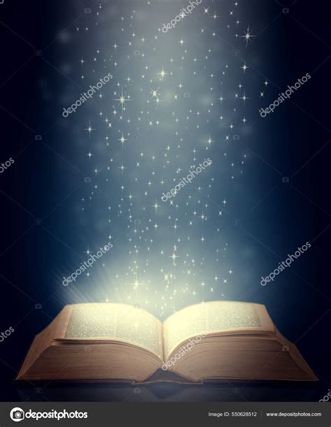 Be drawn into new worlds. Shot of an open storybook with light