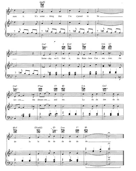 Piano Sheet Music Rainbow Connection 2