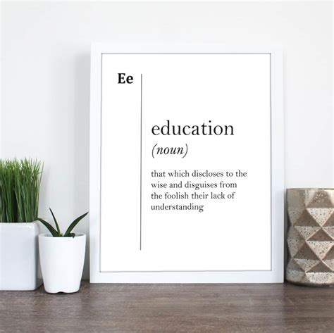 Education Definition Print Teacher Gift College Wall Art - Etsy