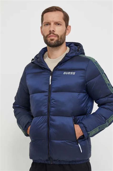Guess kurtka męska kolor granatowy zimowa | Answear.com