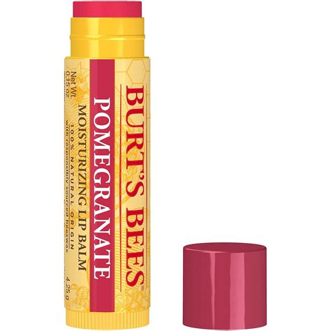 Burts Bees Bálsamo labial hidratante 100 natural granada con cera de